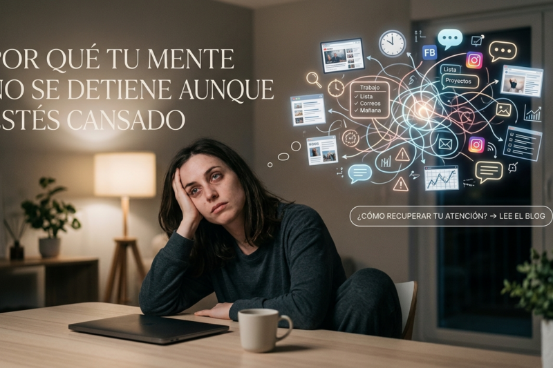 Por Qué Tu Mente No Se Detiene Aunque Estés Cansado Y Cómo Empezar A Recuperar El Control De Tu Atención